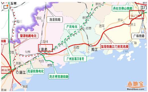 深湛高铁最新消息江茂段6月底通车填补粤西地区无快速铁路空白附线路