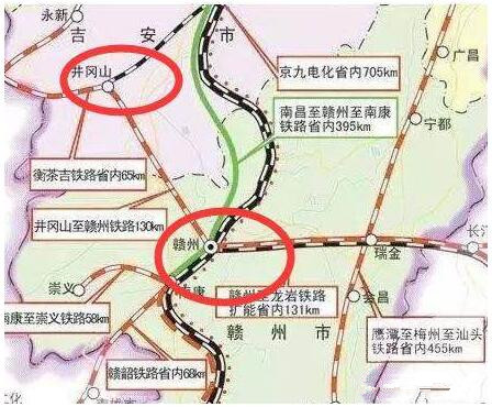 井赣铁路最新消息投资150亿元力争2019年开工附线路图