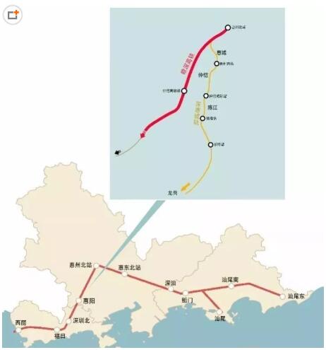 深汕高铁最新消息时速350公里将连接惠州汕头附线路图