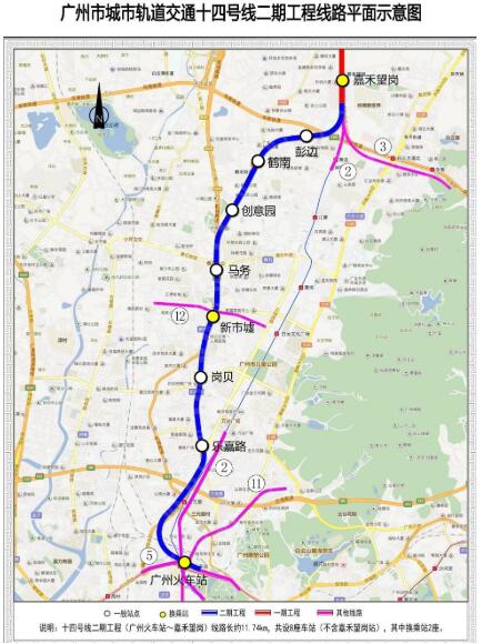 广州地铁十四号线最新进展一期转向运营筹备阶段二期设8座车站年底