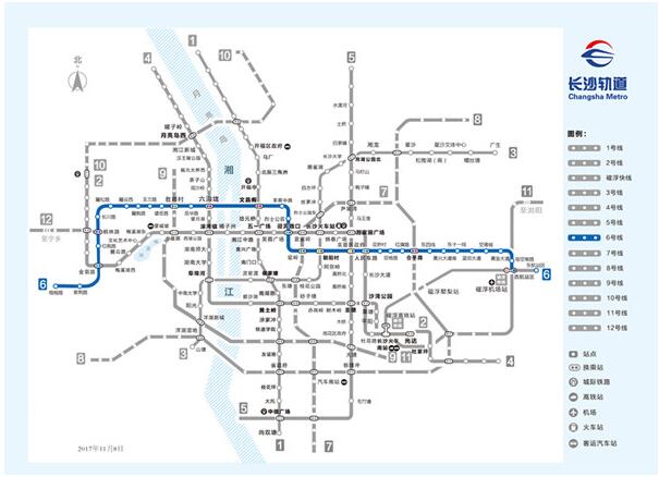 长沙地铁6号线中英文站名公布全线34站有经过你家吗附线路图站点