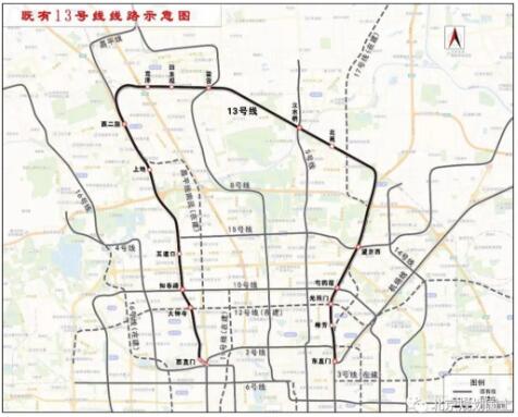 最新消息北京地铁13号线拆分示意图公布13a线和13b线是否能便利换乘