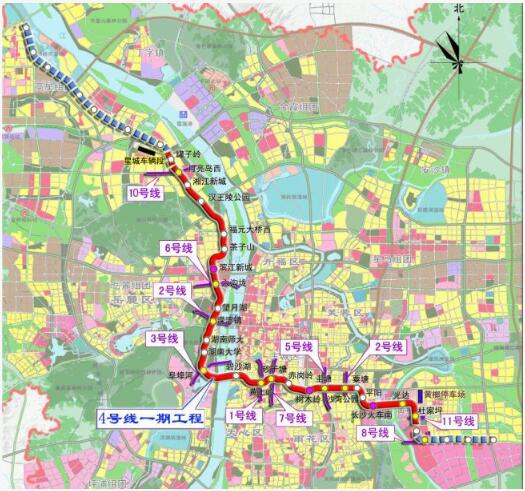 长沙地铁最新消息7号线4号线北延线3号线1号线北延线都在这里附线路图