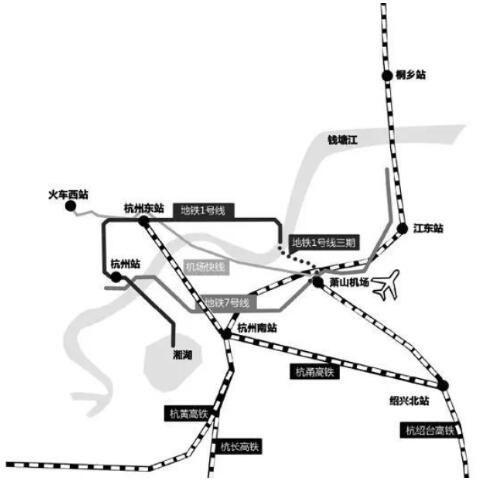 线路自沪杭高铁及规划沪乍杭铁路桐乡站引出,经嘉兴市桐乡,海宁,越