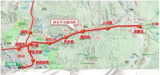 2019西安高铁规划建设2条续建2条开工附线路规划图