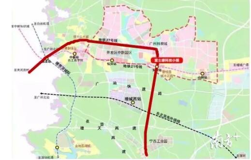 广州地铁20,27号线路曝光!新塘直通珠江新城,知识城有望达东莞!