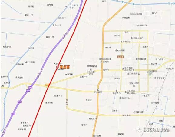 雄安站位置示意图   4,任丘西站   位于任丘市区西侧约5公里