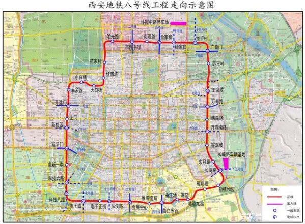 地铁线路图西安