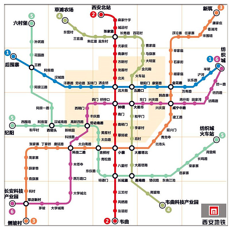 2017-2023年西安將新增10條地鐵(附完整線路站點圖)