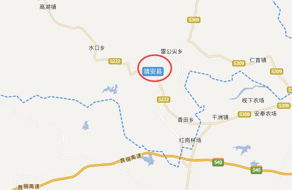 江西省靖安县乡镇地图图片