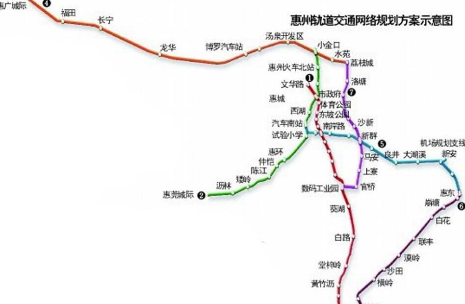 惠州地铁1号线最新消息!走向规划有调整(附完整站点)