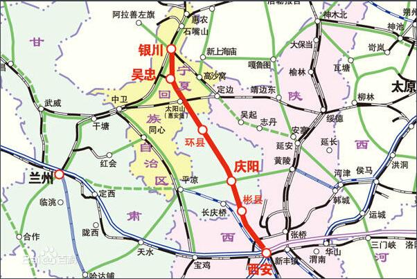 银西高铁线路图图片