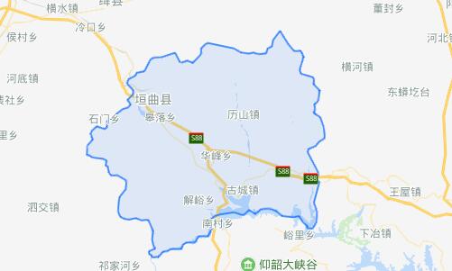 垣曲县地图乡镇地图图片