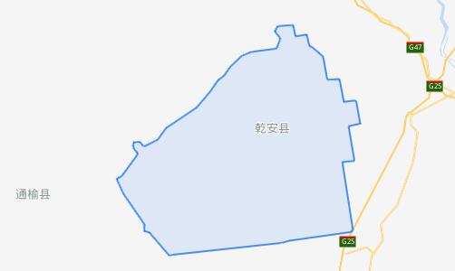松原市乾安县乡村地图图片