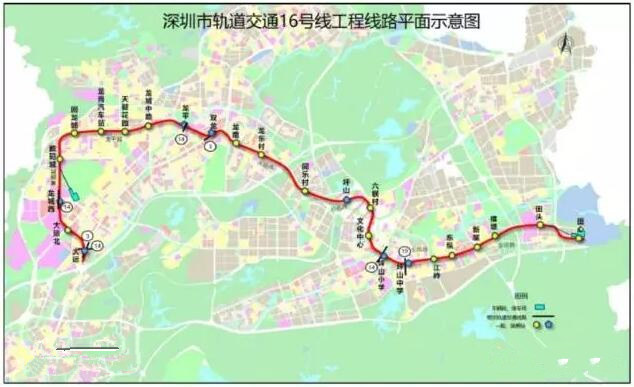 深圳地铁16号线站点图片